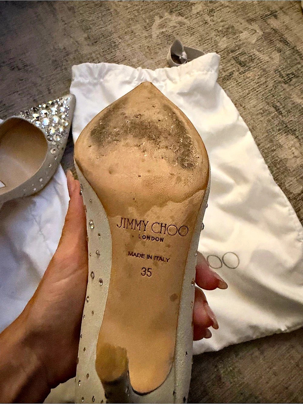 Jimmy Choo Crystal Embellished Heels EU 35 - Picture 13 of 16